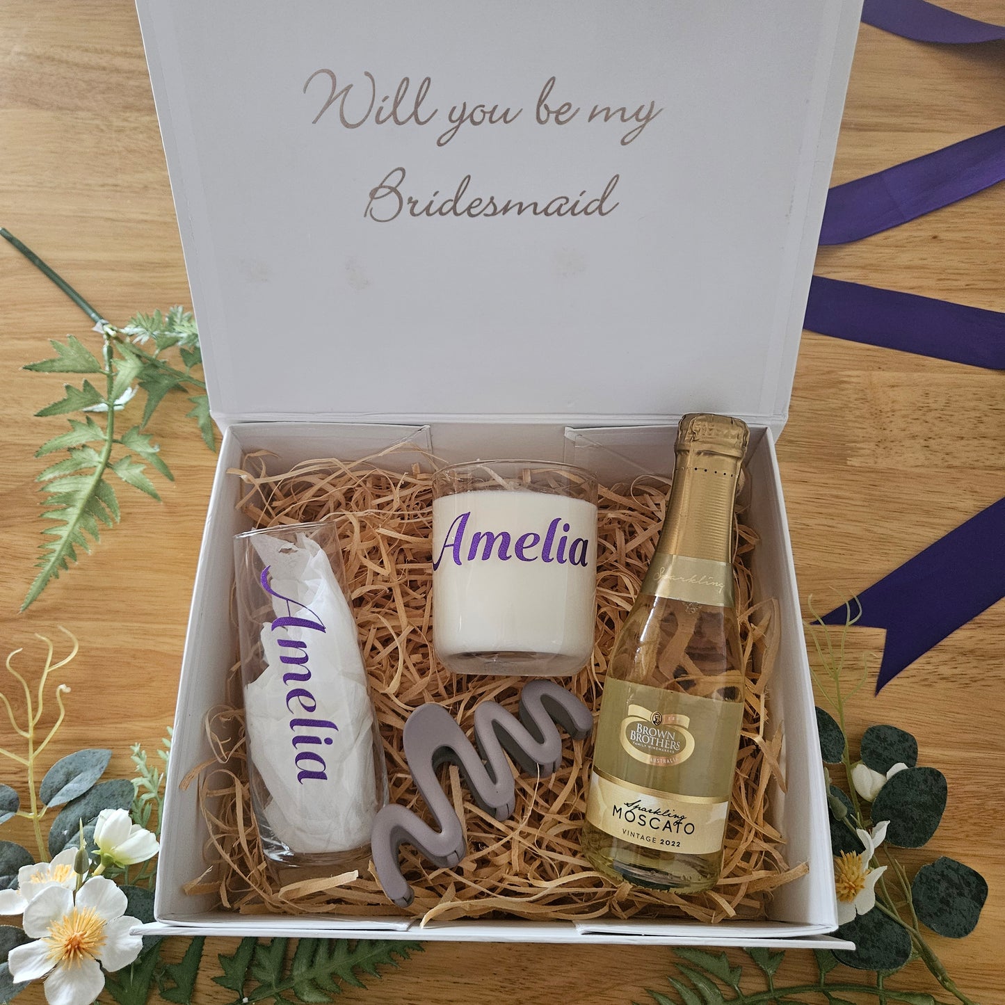 Bridesmaid Gift in Purple